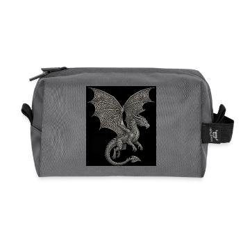 Drache Fantasy keltisches Knotenmuster Design - Recycelte Kulturtasche - Anthrazit - Vorne