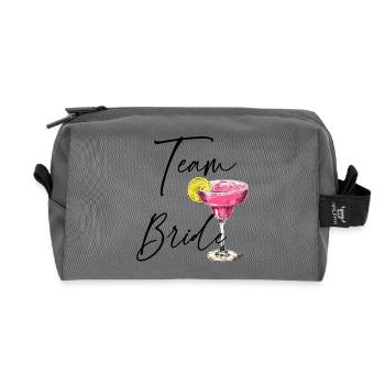 margarita_glas_mit_limone_team_bride - Recycelte Kulturtasche - Anthrazit - Vorne