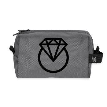bague diamant - Trousse de toilette en tissu recyclé - anthracite - Devant