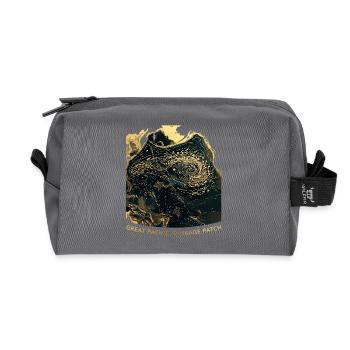 Pacific Garbage Patch - Recycled Toiletry Zip Bag - anthracite - Front