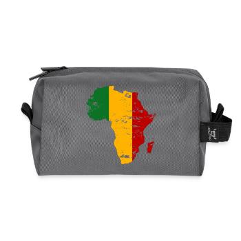Drapeau du Mali Afrique utilisé - Trousse de toilette en tissu recyclé - anthracite - Devant
