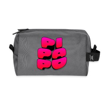 Pi Pa Po Pido Pop Police à dégradé de bloc - Trousse de toilette en tissu recyclé - anthracite - Devant