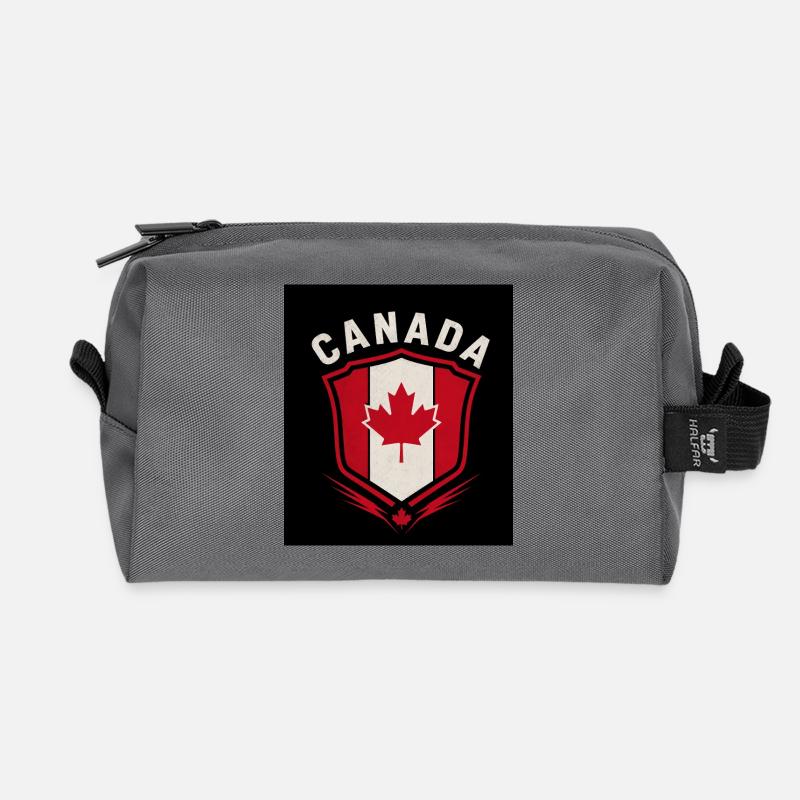 Canada Retro Schild Vintage Design - Recycelte Kulturtasche - Anthrazit