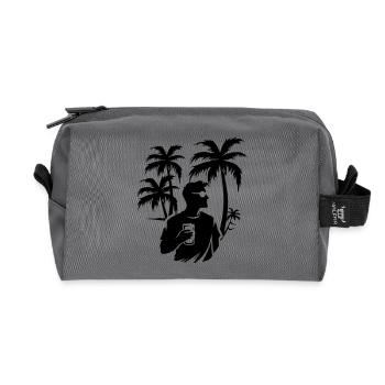 Party Silhouette Urlaub - Recycelte Kulturtasche - Anthrazit - Vorne