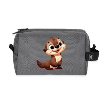 otter - Recycled Toiletry Zip Bag - anthracite - Front