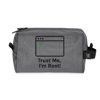 Trust Me I am Root - Recycelte Kulturtasche - Anthrazit - Vorne