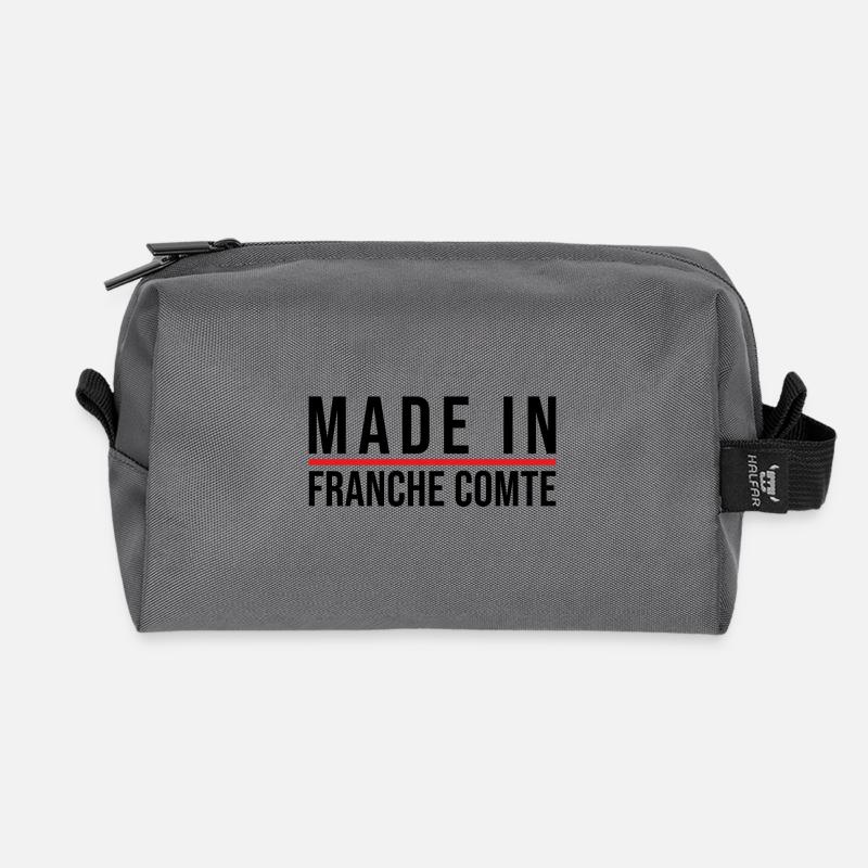 Made in Franche Comté - Recycled Toiletry Zip Bag - anthracite