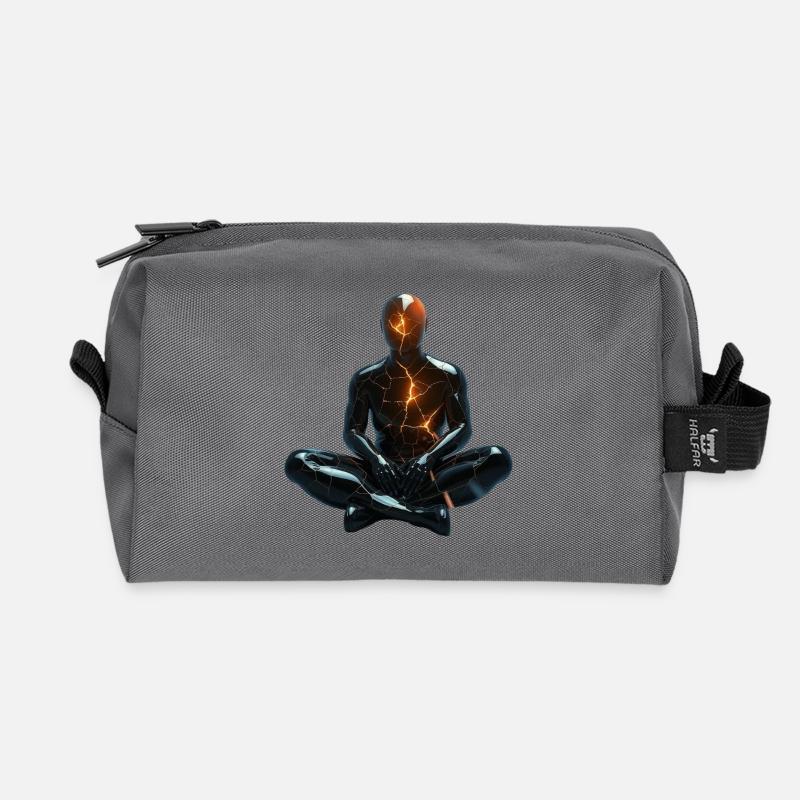 LavaKern Meditationsfigur - Recycelte Kulturtasche - Anthrazit