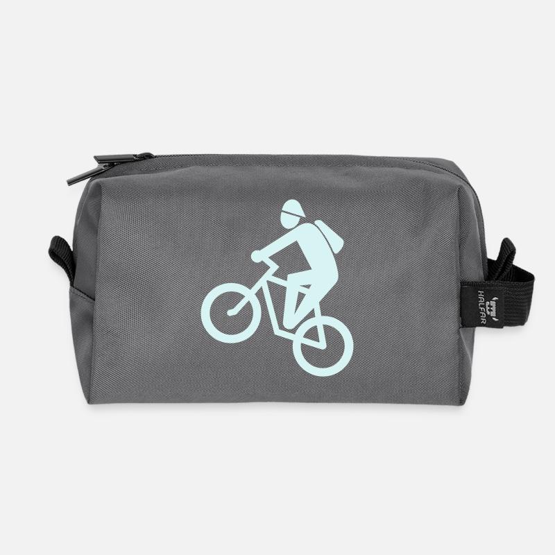 mountainbike - Recycelte Kulturtasche - Anthrazit