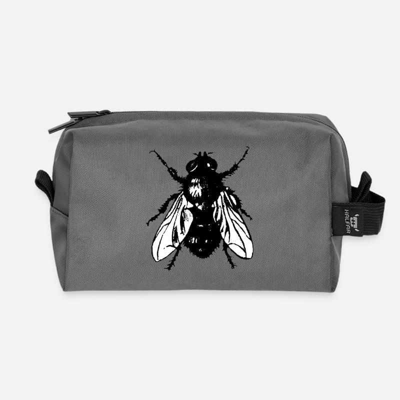 Fliege - Recycelte Kulturtasche - Anthrazit