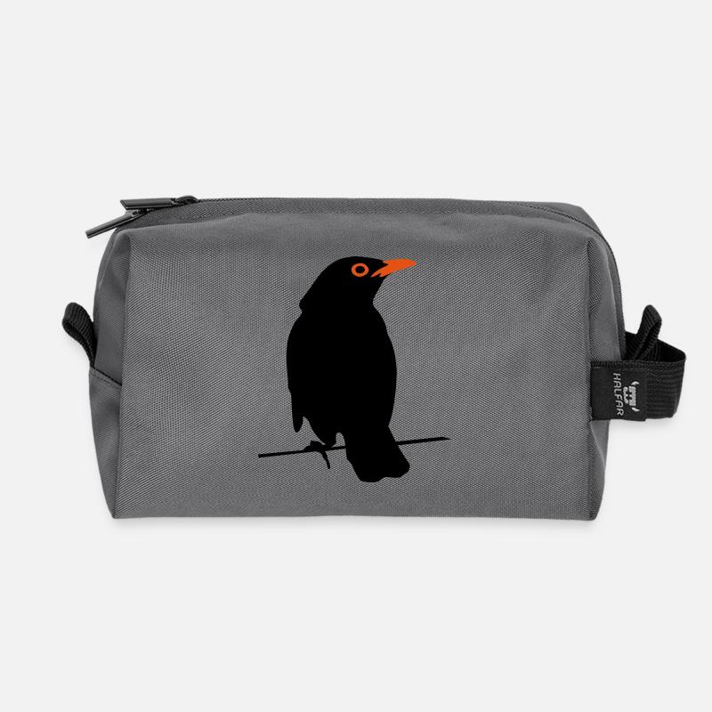 Amsel - Recycelte Kulturtasche - Anthrazit