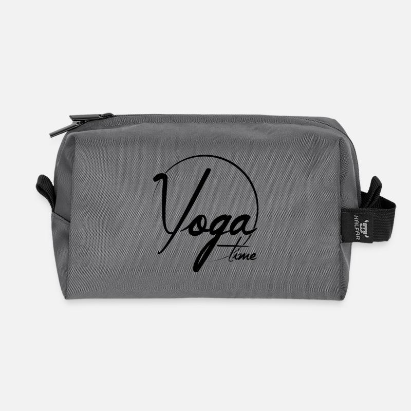 Yoga Time - Recycelte Kulturtasche - Anthrazit