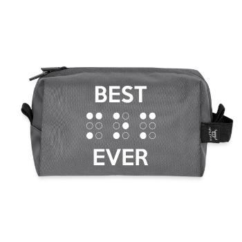Braille Originelles Geschenk: Bestellen Sie hier - Recycelte Kulturtasche - Anthrazit - Vorne