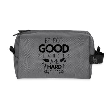 Be eco good planets are hard to find - Recycelte Kulturtasche - Anthrazit - Vorne