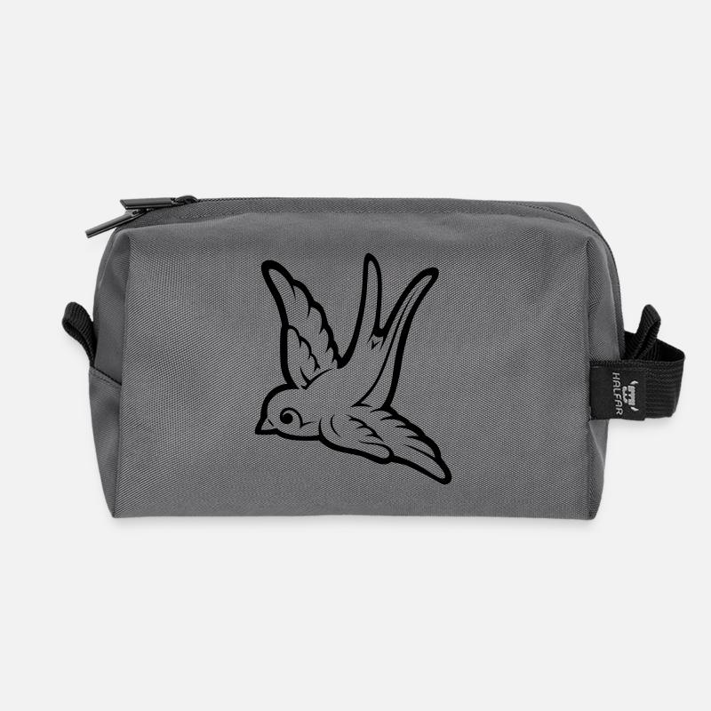 swallow - Recycelte Kulturtasche - Anthrazit