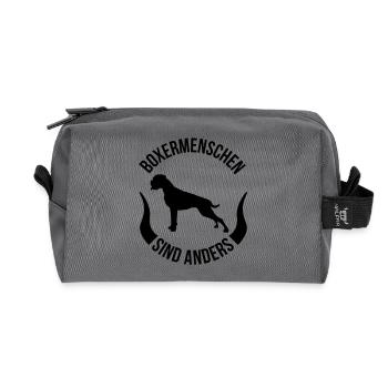 Boxermenschen sind anders - Recycelte Kulturtasche - Anthrazit - Vorne