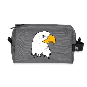 adler eagle bussard falke habicht hawk falcon17 - Trousse de toilette en tissu recyclé - anthracite - Devant