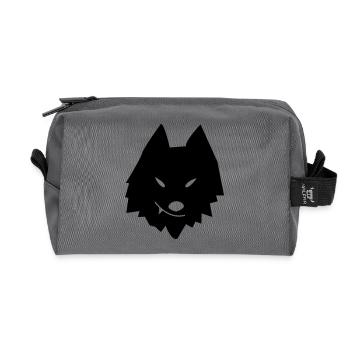 Wolfskopf Stilisiert - Recycelte Kulturtasche - Anthrazit - Vorne
