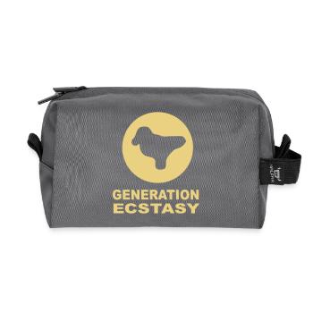 Generation Ecstasy-Pille mit einer Taube - Recycelte Kulturtasche - Anthrazit - Vorne