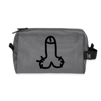 Penis - Recycelte Kulturtasche - Anthrazit - Vorne