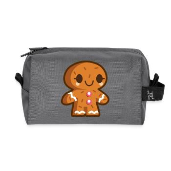gingerbread - Recycled Toiletry Zip Bag - anthracite - Front