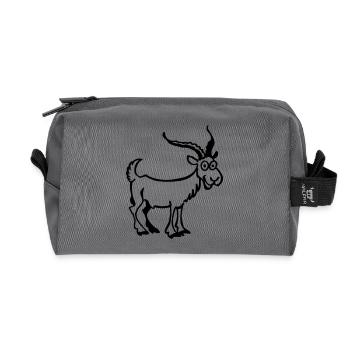 Bouc - Trousse de toilette en tissu recyclé - anthracite - Devant