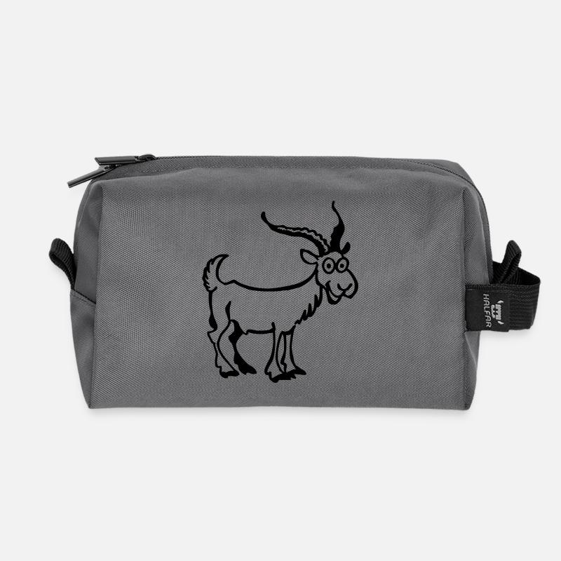 Bouc - Trousse de toilette en tissu recyclé - anthracite