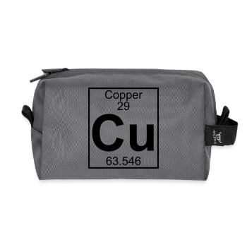 Copper (Cu) (element 29) - Recycled Toiletry Zip Bag - anthracite - Front