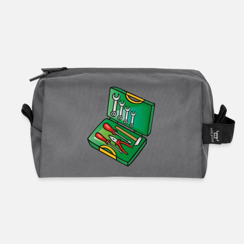 Werkzeugkiste | toolbox - Recycelte Kulturtasche - Anthrazit