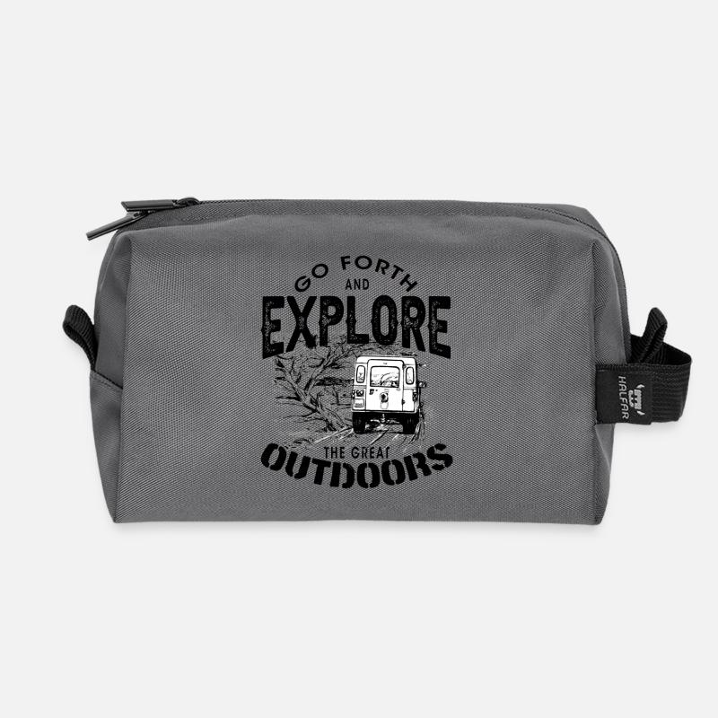 Bush Defender outdoor explore - Recycelte Kulturtasche - Anthrazit