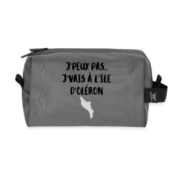 J peux pas J vais à L Ile d Oléron - Trousse de toilette en tissu recyclé - anthracite - Devant