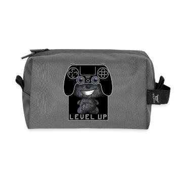 Manette Level Up Mignon - Trousse de toilette en tissu recyclé - anthracite - Devant