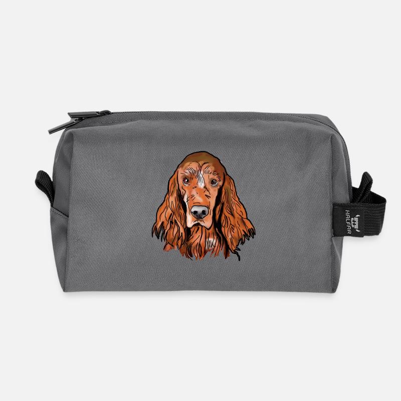 Irish Setter - Recycled Toiletry Zip Bag - anthracite