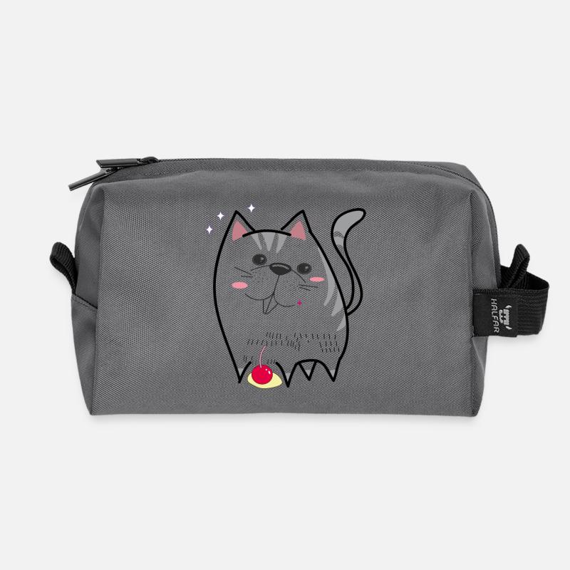 niedliche Katze - Recycelte Kulturtasche - Anthrazit
