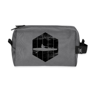 Sling rudders - Recycled Toiletry Zip Bag - anthracite - Front