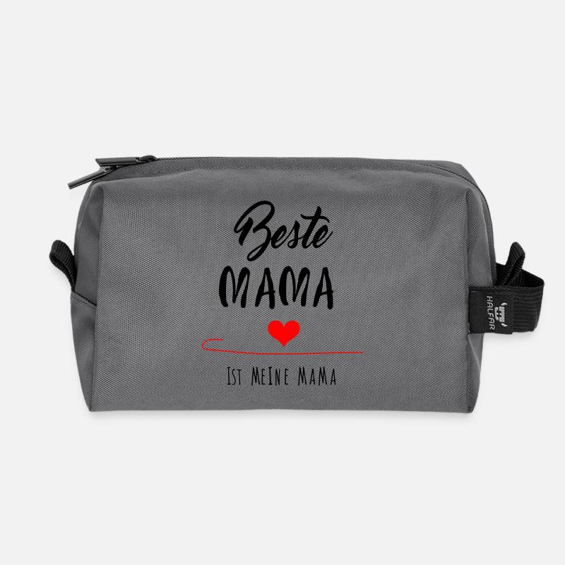 beste Mama, Muttertag - Recycelte Kulturtasche - Anthrazit