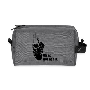 Falling Pot Petunias - Recycled Toiletry Zip Bag - anthracite - Front
