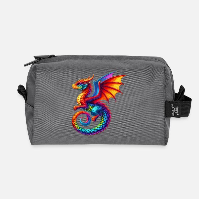 Drache - Recycelte Kulturtasche - Anthrazit
