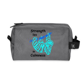 faultier calmness - Recycelte Kulturtasche - Anthrazit - Vorne