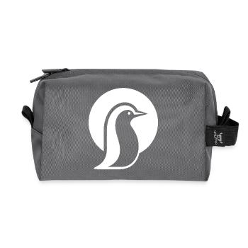 Pinguin Silhouette am Südpol minimalistisch - Recycelte Kulturtasche - Anthrazit - Vorne