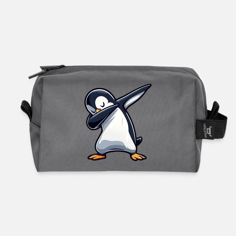Penguin Dab Dabbing Cool Afslappet - Recycled toilettaske - antracit