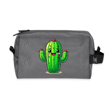 Cactus - Recycled Toiletry Zip Bag - anthracite - Front