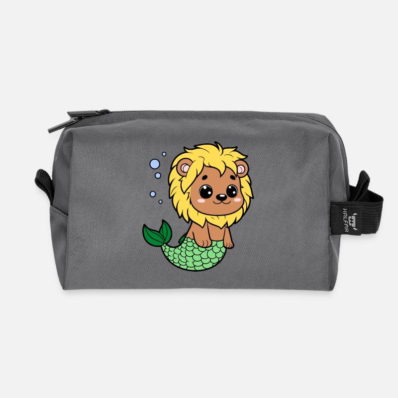 Niedlicher Seelöwe Löwe - Recycelte Kulturtasche - Anthrazit