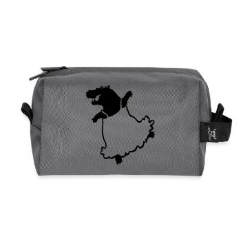 hippopotame dansant en robe - Trousse de toilette en tissu recyclé - anthracite - Devant