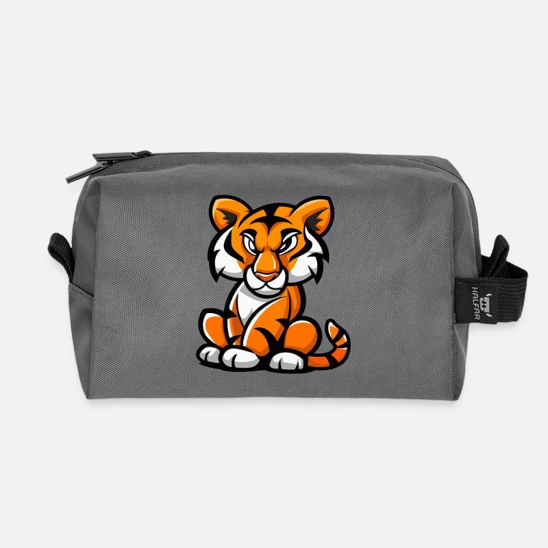 Tiger Comic - Recycelte Kulturtasche - Anthrazit