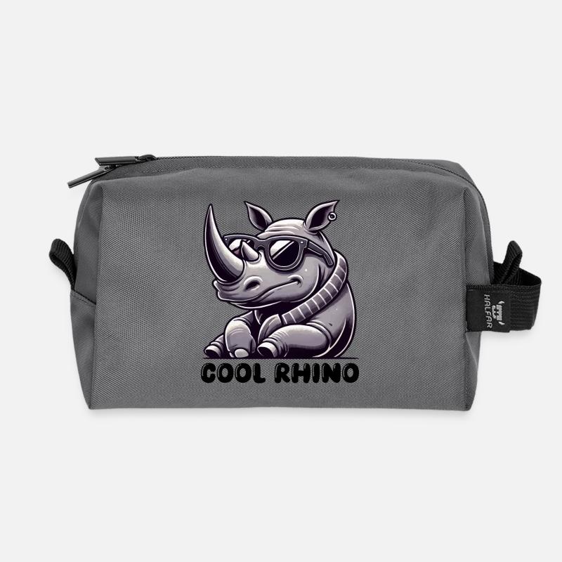 nashorn cool sonnenbrille - Recycelte Kulturtasche - Anthrazit