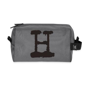 H - Recycled Toiletry Zip Bag - anthracite - Front