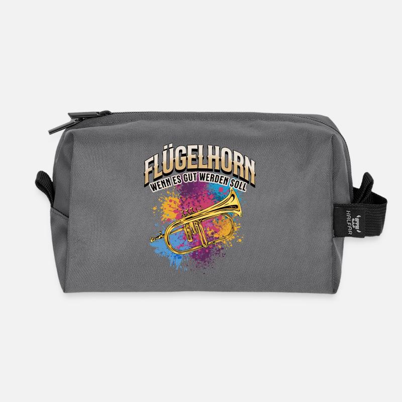 Flügelhorn - Wenn es gut werden soll - Blasmusik - Recycelte Kulturtasche - Anthrazit
