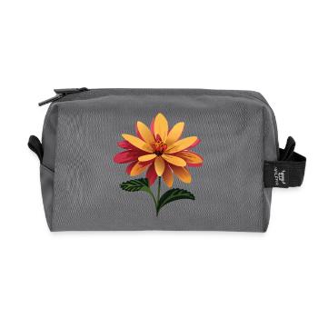 Floral arrangement summer vibe - Recycled Toiletry Zip Bag - anthracite - Front