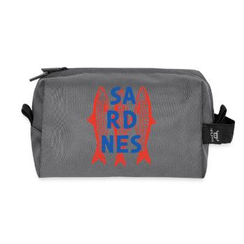 Vintage Sardinen Fischkonserven - Recycelte Kulturtasche - Anthrazit - Vorne